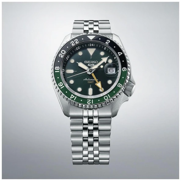 Seiko 5 Sports Otomatik GMT SSK035K Erkek Kol Saati SSK035K1 - Resim 4
