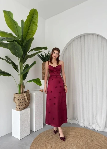 Dora Çiçek Detaylı Elbise - Resim 3