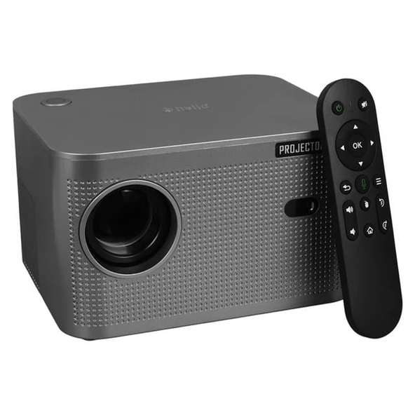 Hello HY350 Sesli Komutlu Android 11 Akıllı LED Projeksiyon FHD Kablosuz Görüntü Aktarım Destekli Ev Sinema Sistemi ürün görseli 1