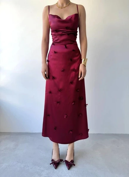 Dora Çiçek Detaylı Elbise - Resim 2