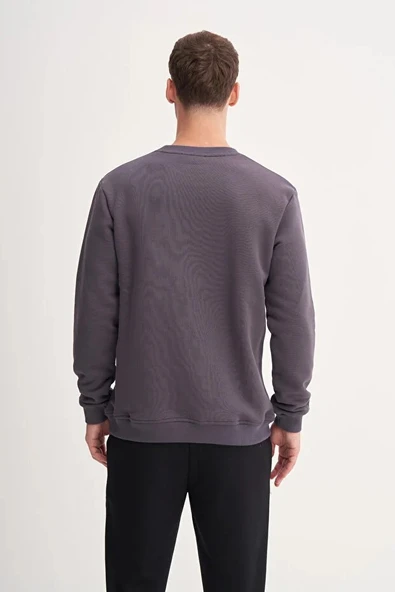 Cazador Kalın Diyagonal Dokulu %100 Pamuk 3 İplik Regular Fit Sweatshirt (25K) - Resim 2