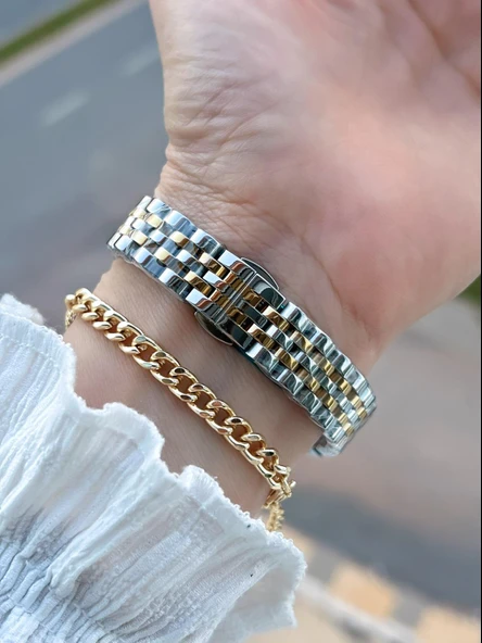 Daniel Klein 2 Yıl Garantili Çelik Kordon 30 Mt Suya Dayanıklı Kadın Kol Saati+Bileklik BF.G.10109.4 - Resim 3