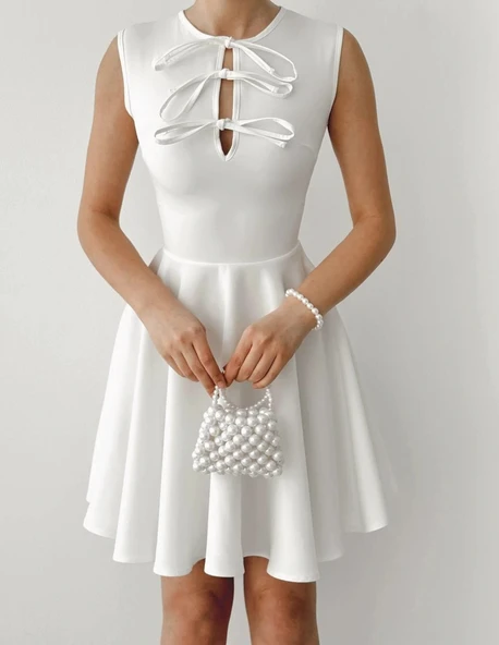 Perp Fiyonk Detaylı Elbise - Resim 2