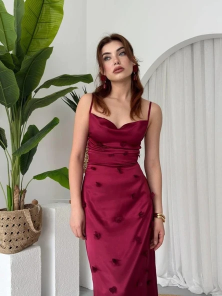 Dora Çiçek Detaylı Elbise - Resim 6