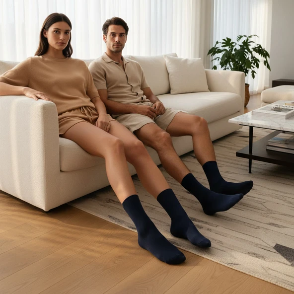 Gost Liria-  5’li Renkli Ribanalı Unisex Soket Çorap - Resim 9