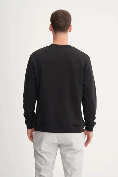 Cazador Kalın Diyagonal Dokulu %100 Pamuk 3 İplik Regular Fit Sweatshirt (25K) - Resim 2