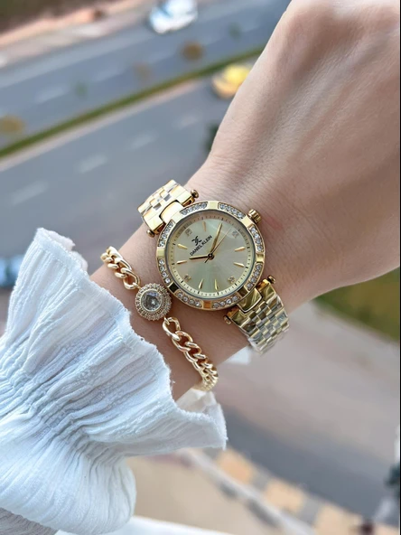 Daniel Klein Çelik Kordon 30 Mt Suya Dayanıklı Kadın Kol Saati+Bileklik BF.GF.10109.3 - Resim 2