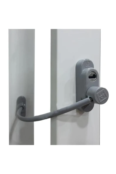 5 Adet Penkid Çelik Halatlı Pvc Pencere Çocuk Emniyet Kilidi - Resim 3