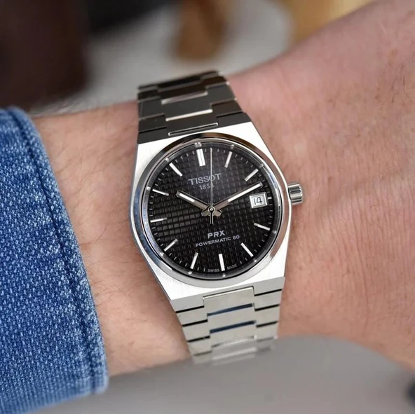 Tissot PRX Powermatic 80 35mm T1372071105100 Kol Saati T137.207.11.051.00 - Resim 3