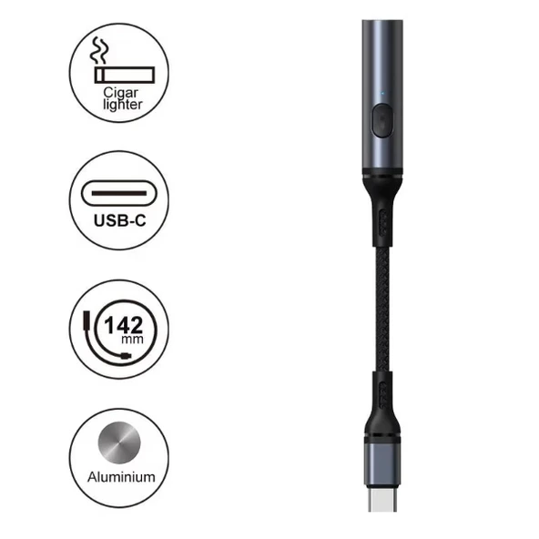 Type - C Kablolu Elektrikli Çakmak - Resim 3