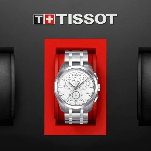 Tissot Couturier Chronograph T0356171103100 Erkek Kol Saati T035.617.11.031.00 - Resim 4