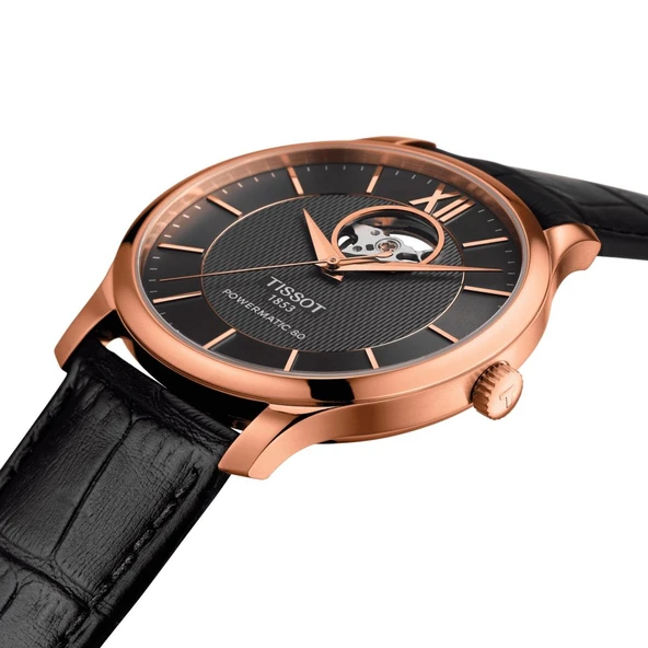 Tissot Tradition Powermatic 80 Open Heart T0639073606800 Erkek Kol Saati T063.907.36.068.00 - Resim 2