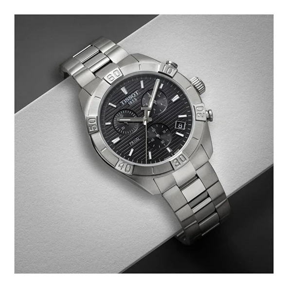 Tissot PR100 Sport Gent Chronograph T1016171105100 Erkek Kol Saati T101.617.11.051.00 - Resim 2