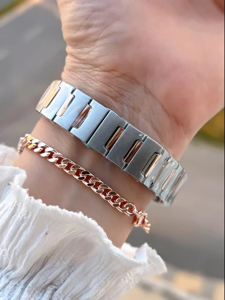 Daniel Klein 2 Yıl Garantili Çelik Kordon 30 Mt Suya Dayanıklı Kadın Kol Saati+Bileklik BF.G.10055.6 - Resim 3