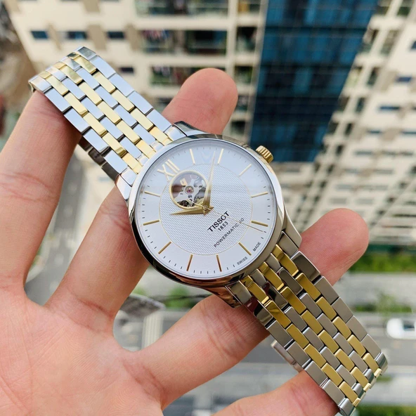 Tissot Tradition Powermatic 80 Open Heart T0639072203800 Erkek Kol Saati T063.907.22.038.00 - Resim 2