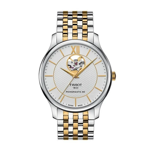 Tissot Tradition Powermatic 80 Open Heart T0639072203800 Erkek Kol Saati T063.907.22.038.00 ürün görseli 1