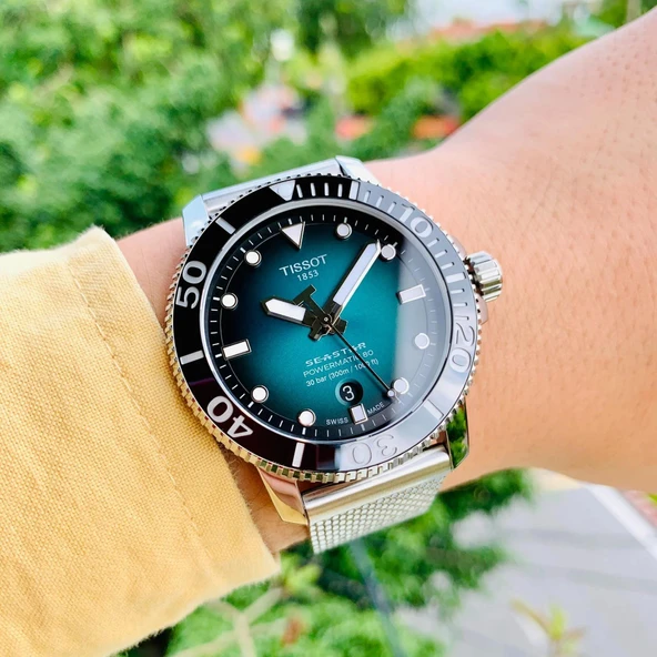 Tissot Seastar 1000 Powermatic 80 T1204071109100 Erkek Kol Saati T120.407.11.091.00 - Resim 5