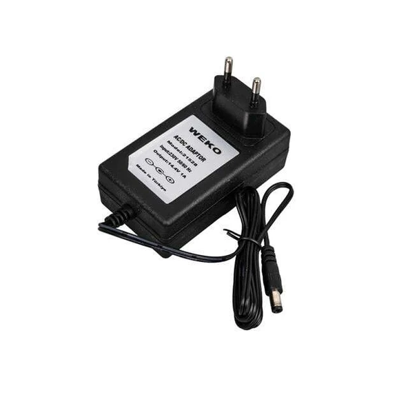 Weko 14.4 Volt - 1 Amper 5.5*2.5 Uçlu Plastik Işıklı Kasa Priz Tip Adaptör - Resim 2