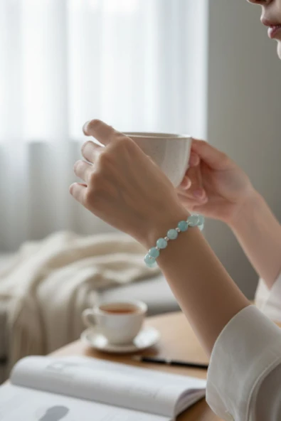 Aquamarin Doğaştaş Bileklik - Resim 3