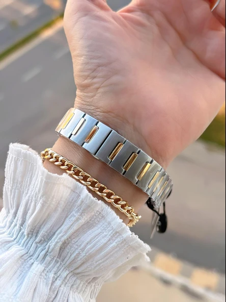 Daniel Klein 2 Yıl Garantili Çelik Kordon 30 Mt Suya Dayanıklı Kadın Kol Saati+Bileklik BF.G.10055.4 - Resim 3