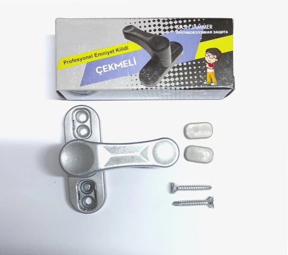 1 Adet Pvc Kapı Pencere Pimapen Çocuk Emniyet Kilidi Hırsız Güvenlik Mandalı Çek Çevir Metal - Resim 4