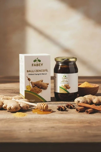 esfabey  Neşe Natural Ballı Zencefilli Bitkisel Karışımlı Macun 420gr - Resim 4