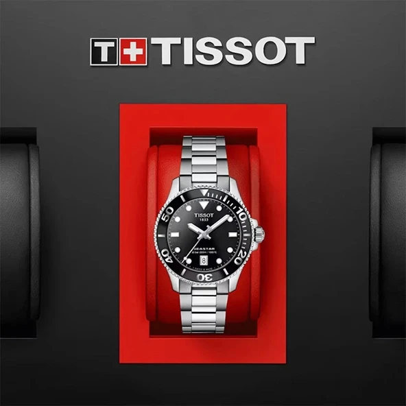 Tissot Seastar 1000 36mm T1202101105100 Kol Saati T120.210.11.051.00 - Resim 5