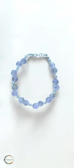 Ametist Çelik Doğaltaş Bileklik - Resim 2