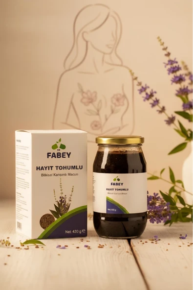 esfabey Neşe Natural  Hayıt Tohumlu Bitkisel Karışımlı Macun 420gr - Resim 3