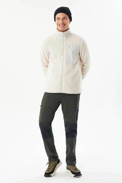 Exuma Erkek Taş Rengi Peluş Polar 2411149 ürün görseli 1