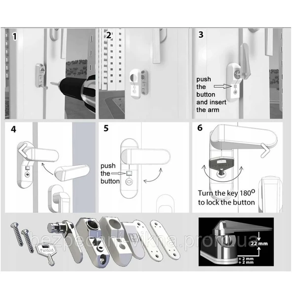 Penkid Pvc Pencere Çocuk Emniyet Kilidi Anahtarlı 1 Adet - Resim 8