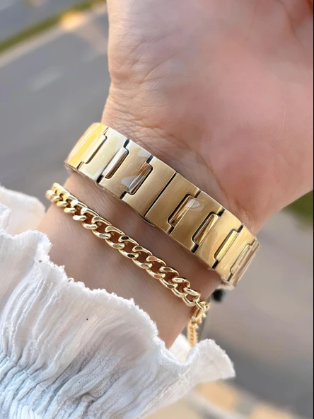 Daniel Klein 2 Yıl Garantili Çelik Kordon 30 Mt Suya Dayanıklı Kadın Kol Saati+Bileklik BF.G.10055.3 - Resim 3