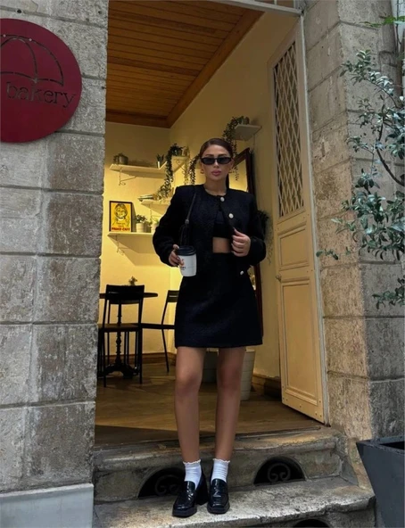 CHANEL CROP CEKETKIA ETEK TAKIM  iyah - Resim 3