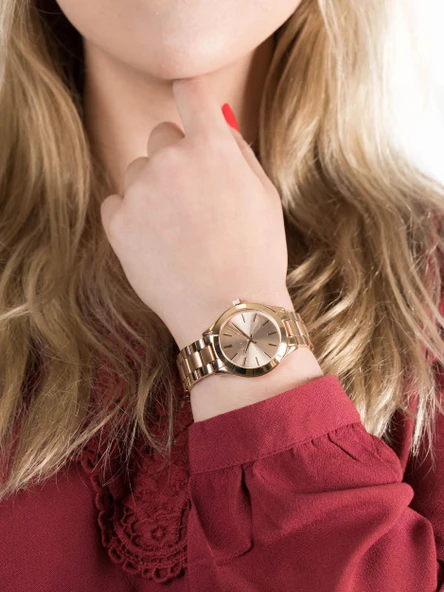 Michael Kors Mini Slim Runway MK3513 Kadın Kol Saati - Resim 5