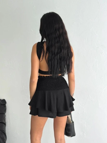 Ayrobin Şortlu Etek  iyah - Resim 3