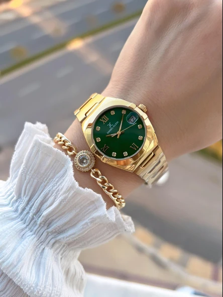 Daniel Klein 2 Yıl Garantili Çelik Kordon 30 Mt Suya Dayanıklı Kadın Kol Saati+Bileklik BF.G.10055.3 - Resim 2