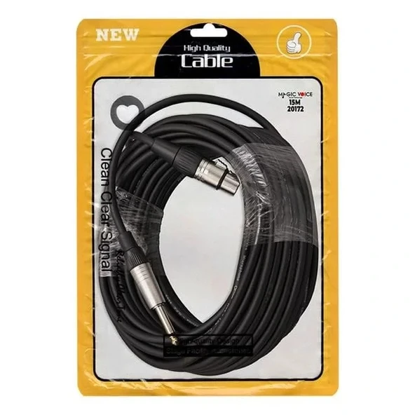 Magicvoice Ld379b 6.3 Mm Mono Erkek - Canon Dişi 15 Metre Kablo - Resim 2