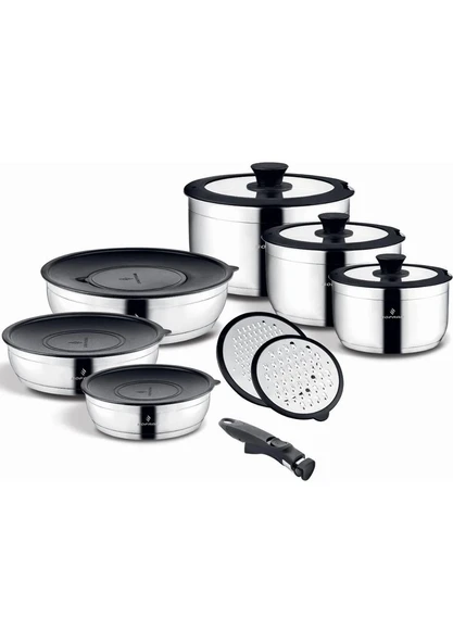 Sofram Paslanmaz Çelik 16 Parça Marin Akıllı Tencere Seti ürün görseli