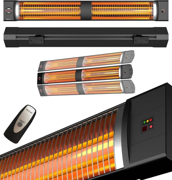 MirKraft Square 2800 watt Elektrikli ısıtıcı, IP45, Led Gösterge, Uzaktan Kumandalı Duvar Isıtıcısı (Square) ürün görseli