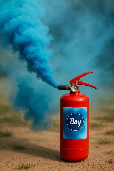 Mavi Dumanlı Cinsiyet Belirleme Bombası – Gender Reveal Boy Smoke • Yoğun Renkli Duman Spreyi - Resim 3