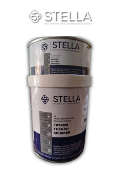 Stella Fayans Boyası – Tezgâh, Mermer, Ahşap, Mobilya, Cam, Seramik ve Kapı Yüzeyleri İçin Çok Amaçlı Boya | 1 LT ürün görseli