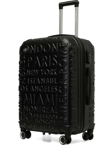 Lumberjack Lugano Siyah Renk Orta Boy Valiz - Resim 2