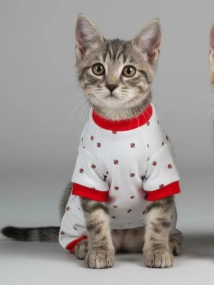 Berry Kedi Uyku Seti | Penye Kedi Tulum ve Mini Yastık Takımı | Pamuklu | Tüy Dökülmesini Azaltır | - Resim 7