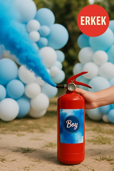 Mavi Dumanlı Cinsiyet Belirleme Bombası – Gender Reveal Boy Smoke • Yoğun Renkli Duman Spreyi - Resim 2