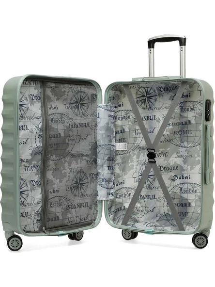 Lumberjack Newyork Yeşil Kabin Boy Valiz - Resim 3