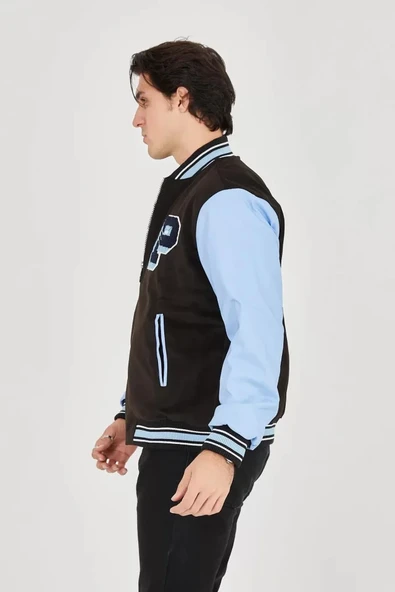 Erkek İçten Elyaf Ve Astarlı Kolları uni Deri Ceket  avi - Resim 2