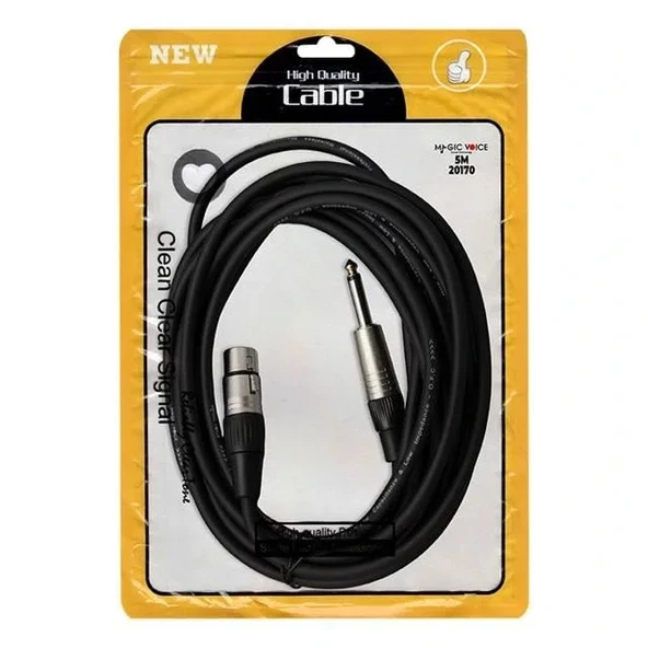 Magicvoice Ld379b 6.3 Mm Mono Erkek - Canon Dişi 5 Metre Kablo - Resim 2