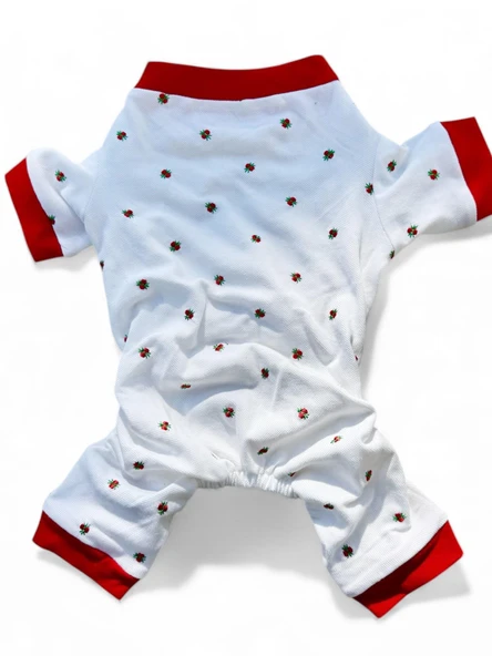 Berry Kedi Tulumu | Pamuklu Penye Kedi Kıyafeti | Küçük Irklar İçin | Tüy Dökülmesini Azaltır - Resim 2