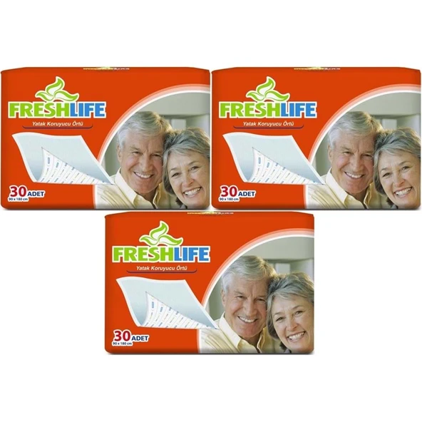 FreshLife Hasta Yatak Koruyucu 90*180CM 90 Adet (3PK*30) ürün görseli 1