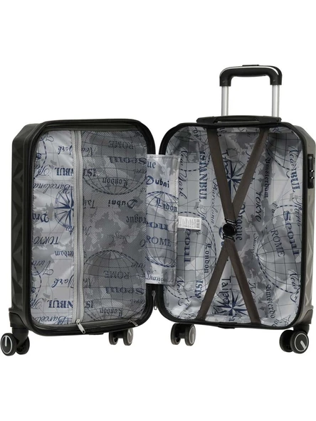 Lumberjack Hexagon Antrasıt Renk Orta Boy Valiz - Resim 3